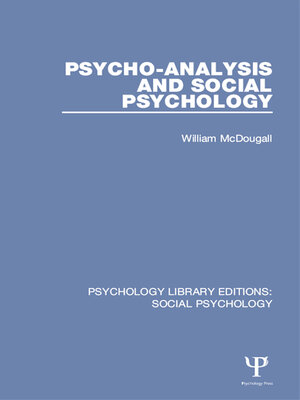cover image of Psycho-Analysis and Social Psychology